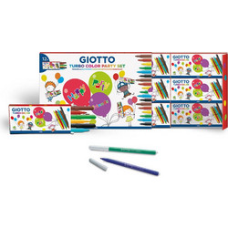 Giotto Turbo Color Party Μαρκαδόροι Ζωγραφικής Σετ 6 Χρώματα 12τμχ