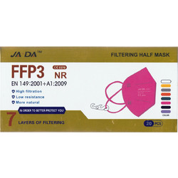 Jada FFP3 7ply Μάσκα Προστασίας Ροζ 20τμχ