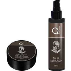 Qure Matte & Strong Hold Clay 100g & MrQ Salt Spray 200ml Bundle - Πηλός & Spray Διαμόρφωσης Χτενίσματος
