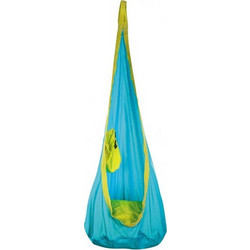 GrassHoppers Παιδική Αιώρα Κρεμαστή Ύψους 150cm/ Καθίσματος 70CM / Μέχρι 80KG - SKY BLUE/LIME