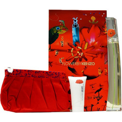 Kenzo Flower By Kenzo Eau De Parfum 100ml + Body Milk 50ml + Make Up Pouch