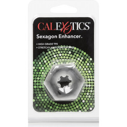CalExotics Sexagon Enhancer Ελαστικό Δαχτυλίδι Πέους Ασημί