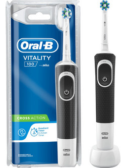 Oral-B Vitality 100 Cross Action Black Ηλεκτρική Οδοντόβουρτσα με Χρονομετρητή
