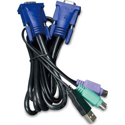 USB KVM Kαλώδιο Planet (KVM-KC1-3) - Built-in PS2 Σε USB Converter - 3m KVM-KC1-3