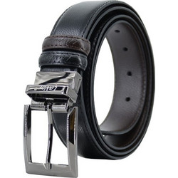 Leather 100 ΔΕΡΜΑΤΙΝΗ ΖΩΝΗ ΔΙΠΛΗΣ ΟΨΗΣ ΚΩΔΙΚΟΣ: 29-BELT-1-81 (BLACK-BROWN)