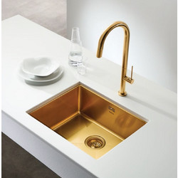 Fortinox Squadro PVD Υποκαθήμενος Νεροχύτης Inox Ματ Gold Brushed 54x44cm