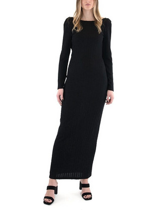Lace Midi Φόρεμα Μαύρο M-8185