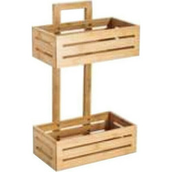 Cyclops Επιτοίχια Ραφιέρα Μπάνιου Bamboo με 2 Ράφια 004101429