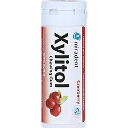 Miradent Xylitol Οδοντότσιχλα Ξυλιτόλης με Γεύση Κράνμπερι, 30 Τσίχλες