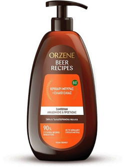 Orzene Beer Recipes Κριθάρι Μπύρας & Έλαιο Ελιάς Φυτικό Σαμπουάν για Επανόρθωση για Ξηρά & Ταλαιπωρημένα Μαλλιά 750ml