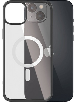 Ημιδιάφανη Θήκη PANZERGLASS Clear Case MagSafe Antibacterial Black Edition για iPhone 14 Plus
