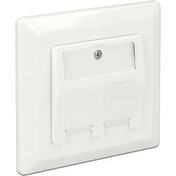 DELOCK Wall Outlet για Keystone 86202, 2 Port