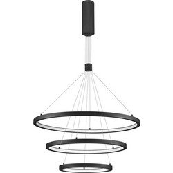 LUCE Sole Empatia Κρεμαστό Φωτιστικό Οροφής Τρίφωτο LED Μαύρο 2068013719