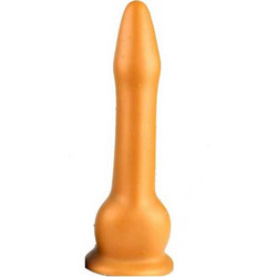 Μεγάλο Λείο Dildo Σιλικόνης με Βεντούζα Large Vipe Smooth Silicone Dildo 21 x 5 cm - Χρυσό