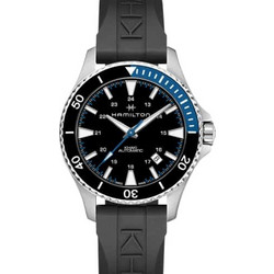 Hamilton Khaki Navy Ανδρικό Ρολόι Αυτόματο με Μαύρο Καουτσούκ Λουράκι H82315331