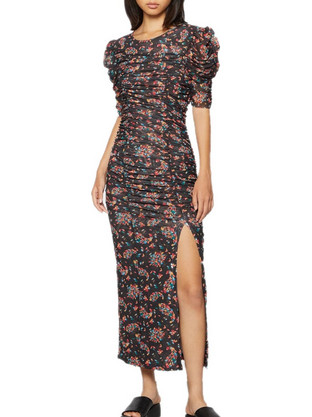 Free People Briella Midi Φόρεμα για Γάμο / Βάπτιση Μαύρο OB1557874
