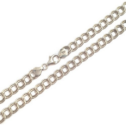 Αλυσίδα Λαιμού Ασημένια 925 Διπλό gourmet 55cm