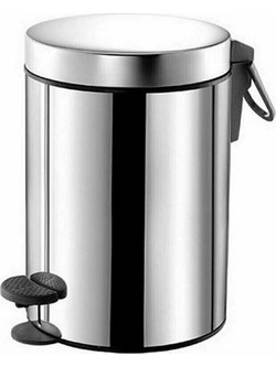 Sanco Α90-90680 Inox Καλαθάκι Μπάνιου 5lt Ασημί