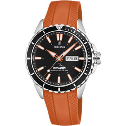 Festina Divers Ανδρικό Ρολόι με Πορτοκαλί Καουτσούκ Λουράκι F20378/5