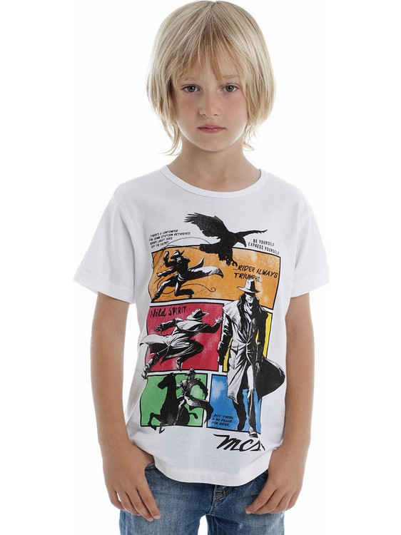 MCS Παιδικό T-Shirt Κοντομάνικο Λευκό 161JHFN010-001