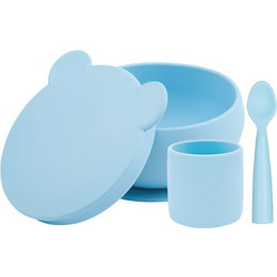Minikoioi Βρεφικό Σετ Φαγητού Σιλικόνης BLW Mineral Blue 3τμχ