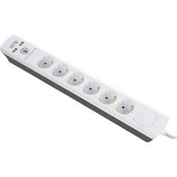 BULLE: ΠΟΛΥΠΡΙΖΟ ΜΕ ΠΡΟΣΤΑΣΙΑ 6 ΘΕΣΕΩΝ 3m +2x USB - 607053
