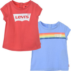Levis Σετ με Μπλούζα 2Pc Iconic Ss Tee Set 1EH024-AEB Κοραλί Κορίτσι