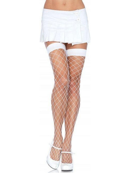 LEG AVENUE - MEDIUM WHITE NET TIGHTS