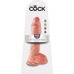 Pipedream King Cock 10" Ρεαλιστικό Dildo με Βεντούζα & Όρχεις 26.5cm Flesh