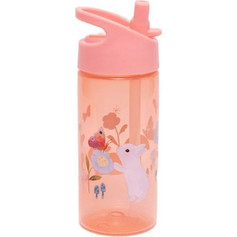 Petit Monkey Bunny Παιδικό Μπουκάλι Πλαστικό BPA Free με Καλαμάκι Ροζ 380ml
