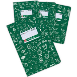 Typotrust Special Doodles Τετράδιο Ριγέ B5 50 Φύλλων Πράσινο 4303