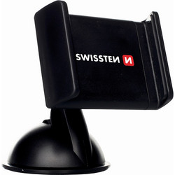Βάση Κινητού Αυτοκινήτου Swissten S-GRIP B1 (65010100) με Ρυθμιζόμενα Άγκιστρα και βεντούζα - Μαύρη