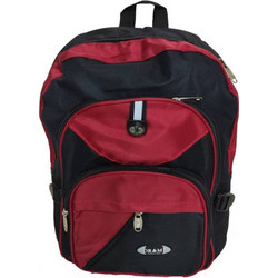 Σακίδιο Πλάτης Backpack Σε Μαύρο/Κόκκινο Χρώμα Κόκκινο