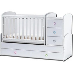 Dizain Baby Nia Πολυμορφική Κούνια με Στρώμα 65x110cm Λευκή