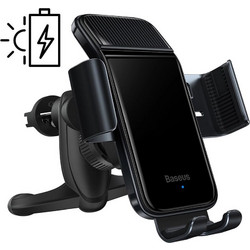 Baseus Electric Bike/scooter Smart Phone Holder (4.7 - 6.7 Inch) Auto-Lock Sensor, Solar Panel, (Fit on Bicycle/motorcycle)150 mah Black (Suzg000001) (Bassuzg000001)