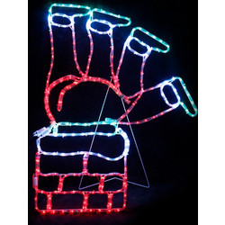 SANTA CLIMB CHIMNEY 264 LED 11m ΜΟΝΟΚ. ΦΩΤ. ΠΟΛΥΧΡΩΜ. FLASH CONTROL. IP44, 78X100CM, 1.5m ΚΑΛ - X082643218
