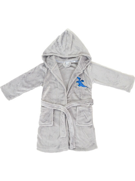 Dinosaur Fleece παιδική ρόμπα γκρι W23