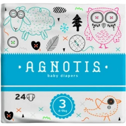 Agnotis Baby Diapers Πάνες No3 4-9Kg 24τμχ