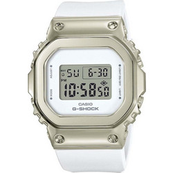 Casio G-Shock Ψηφιακό Ανδρικό Ρολόι Χρονογράφος με Λευκό Καουτσούκ Λουράκι GM-S5600G-7ER