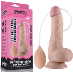 Lovetoy Soft Ejaculation Cock Ρεαλιστικό Dildo με Βεντούζα Όρχεις & Δυνατότητα Εκσπερμάτωσης 20.3cm Flesh