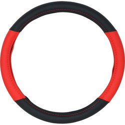 Onyx Κάλυμμα Τιμονιού DOUBLE C 38 cm - ΜΑΥΡΟ/ΚΟΚΚΙΝΟ
