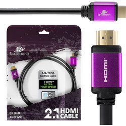 SPACETRONIK Premium SH-SPR150 Καλώδιο HDMI 2.1, 4K 120Hz, 8K 60Hz, 15m