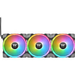Thermaltake Swafan EX12 Case Fan 120mm RGB με Σύνδεση 9-Pin (USB 2.0) 3τμχ Black
