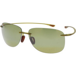 Maui Jim 445-15M Ανδρικά Γυαλιά Ηλίου Ορθογώνια Μεταλλικά Χρυσά με Πράσινο Polarized Φακό