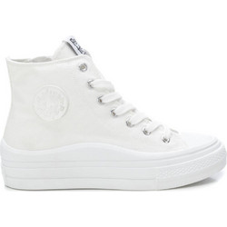 Xti Γυναικεία Sneakers Flatforms Μποτάκια Εκρού 170676