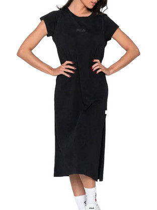 Fila Dorothy Midi Καλοκαιρινό Αθλητικό Φόρεμα Μαύρο APCHWS23005-001