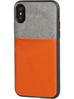 Lampa APPLE iPHONE X ΘΗΚΗ ΚΙΝΗΤΟΥ DUO POCKET ΓΚΡΙ-ΠΟΡΤΟΚΑΛΙ ΜΑΓΝΗΤΙΚΗ SILVER LINE L.P14940/T