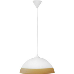 Heronia Lighting Κρεμαστό Φωτιστικό Οροφής με Κρύσταλλα Μονόφωτο E27 Λευκό GL-1020/35