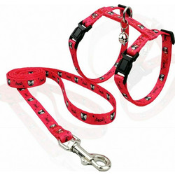 Pet Interest Meow Σετ Σαμαράκι και Οδηγός Γάτας (M) 1m/25-40cm Coral Κωδικός: 27720616