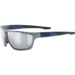 Uvex Sportstyle 706 S53.2.006.5416 Αθλητικά Γυαλιά Ηλίου Ορθογώνια Κοκάλινα Γκρι με Μαύρο Polarized Φακό